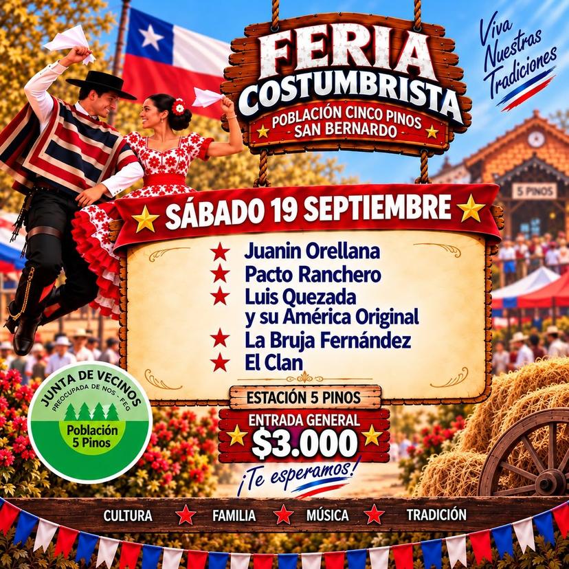 SÁBADO 19 FERIA COSTUMBRISTA CINCO PINOS